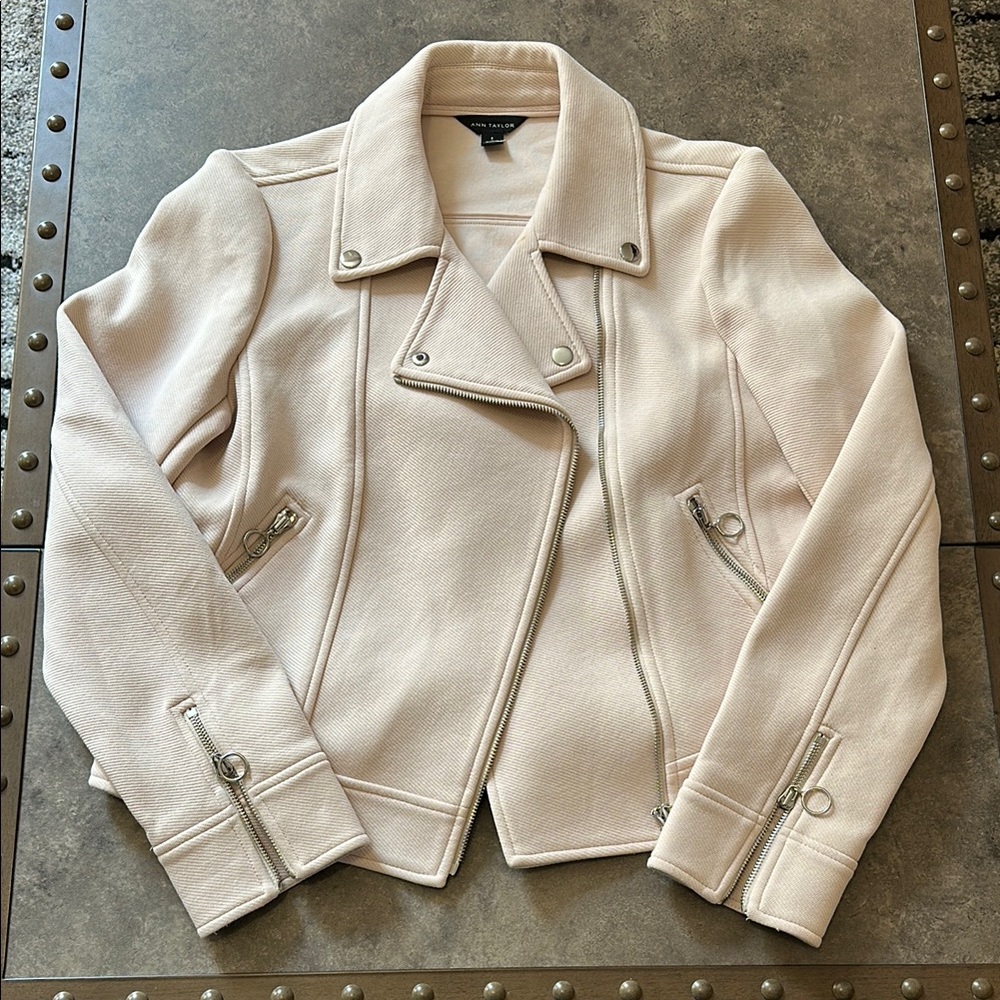 Ann taylor soft pink Moto Jacket